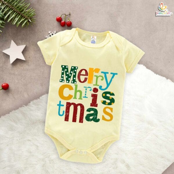 Babywish Christmas Romper Clothes My First Merry Christmas Bodysuits Merry Christmas Celebrations - Image 3