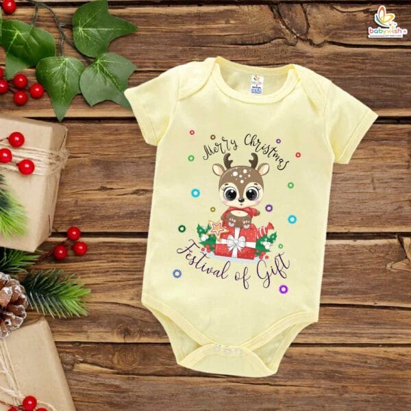 Babywish Christmas Romper Clothes My First Merry Christmas Bodysuits Merry Christmas Festivals Of Gift - Image 3