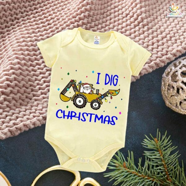 Babywish Christmas Romper Clothes My First Merry Christmas Bodysuits I Dig Christmas Festivals - Image 3