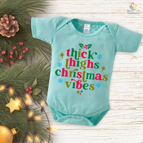 Babywish Christmas Romper Clothes My First Merry Christmas Bodysuits Thicks Thigh Christmas Vibes - Image 3