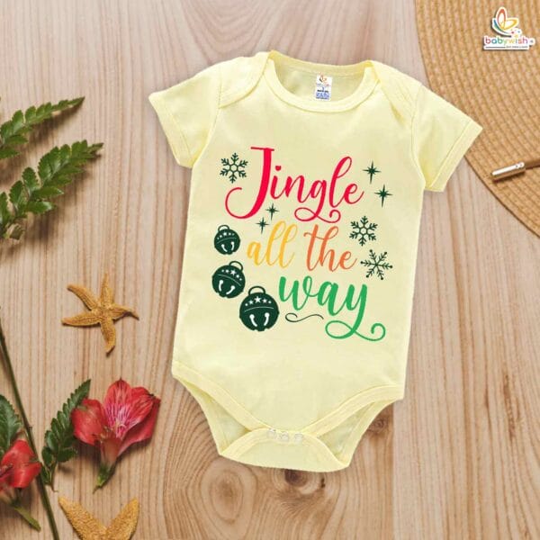 Babywish Christmas Romper Clothes My First Merry Christmas Bodysuits Jingle all The Way - Image 3