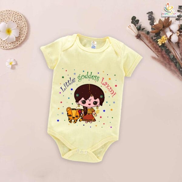 Babywish Baby Navratri Romper Bodysuit My First Dussehra Little Goddess - Image 2