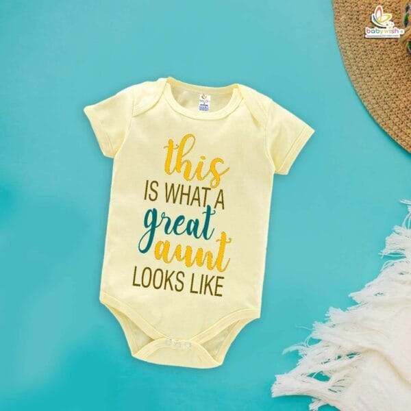 This is What a Great Aunt Looks Like Romper – Bua Bodysuit for Baby – Cute Baby Clothes for Auntie’s Little One – Soft Cotton Infant Outfit – Babywish - Image 3
