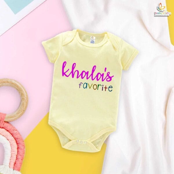Khala's Favorite Baby Romper – Cute Bodysuit for Baby Girl or Boy | Gift for Khala, Aunt Baby Outfit, Newborn Onesie, Babywish - Image 3