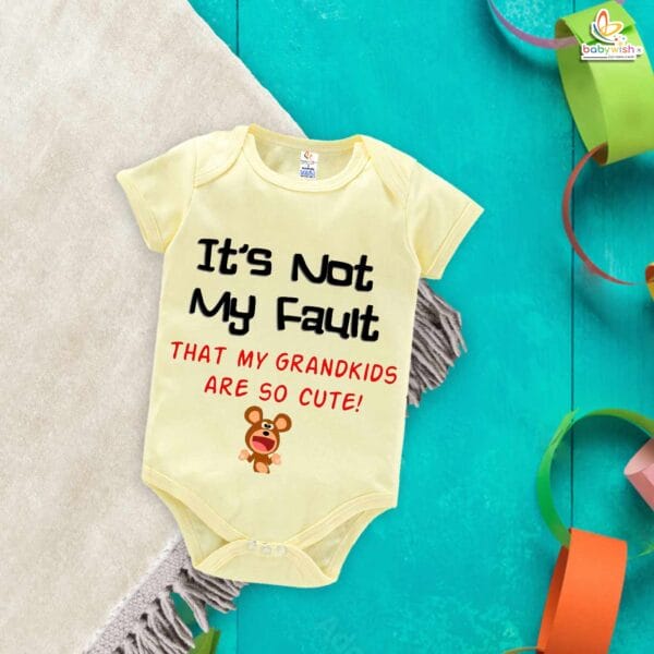 It’s Not My Fault – Cute Baby Romper for Grandpas | Funny Bodysuit for Grandfather and Baby | Babywish - Image 3