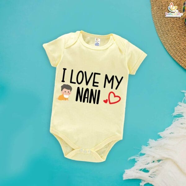 I Love My Nani – Cute Naanu & Naani Baby Romper | Perfect Gift for Grandparents | Babywish - Image 2