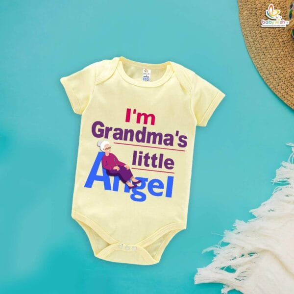 Grandma’s Little Angel – Adorable Grandmother Romper for Babies | Sweet Baby Bodysuit Gift for Grandma | Babywish - Image 3
