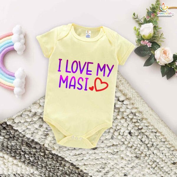 I Love My Masi – Maasi Romper & Bodysuit for Babies | Cute Baby Clothes for Maasi | Babywish - Image 3
