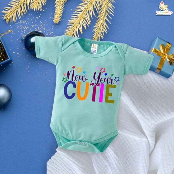 Babywish New Year Romper Clothes My First New Year Bodysuits New Year Cutie Printed - Image 2