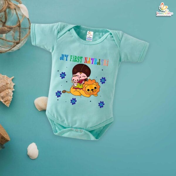 Babywish Baby Navratri Romper Bodysuit My First Dussehra My 1st Navratri Pooja - Image 4