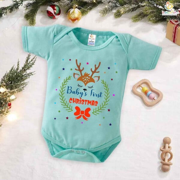 Babywish Christmas Romper Clothes My First Merry Christmas Bodysuits Baby's First Christmas - Image 4