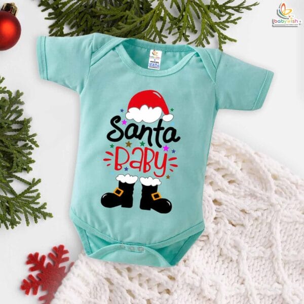 Babywish Christmas Romper Clothes My First Merry Christmas Bodysuits Santa Baby - Image 2