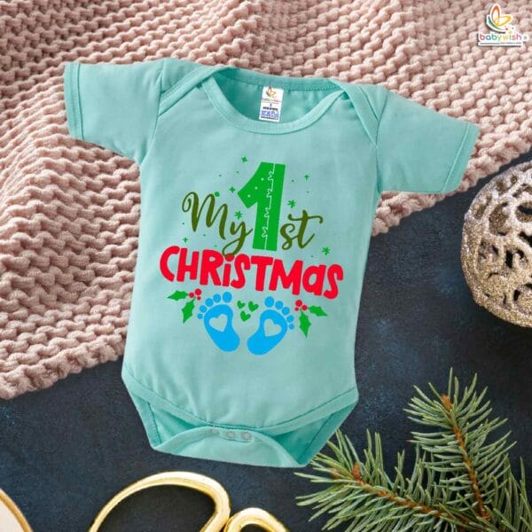 Babywish Christmas Romper Clothes My First Merry Christmas Bodysuits First Christmas Celebrations - Image 2