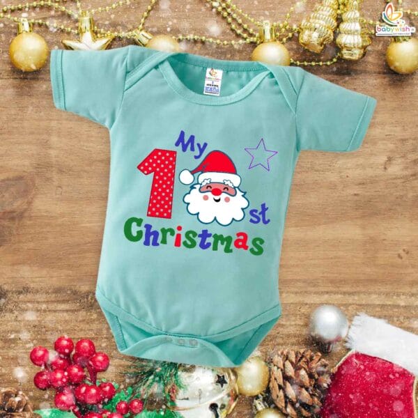 Babywish Christmas Romper Clothes My First Merry Christmas Bodysuits Santa Christmas Prints - Image 2