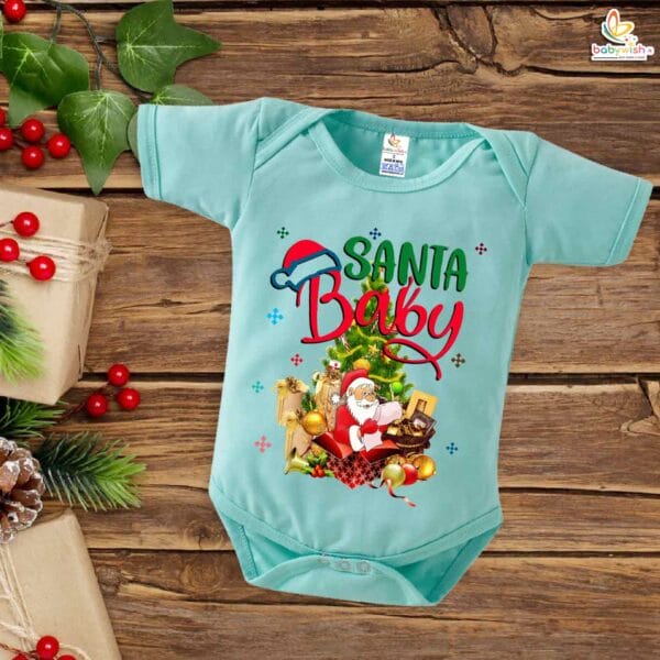 Babywish Christmas Romper Clothes My First Merry Christmas Bodysuits Red Santa Baby Gifted - Image 2