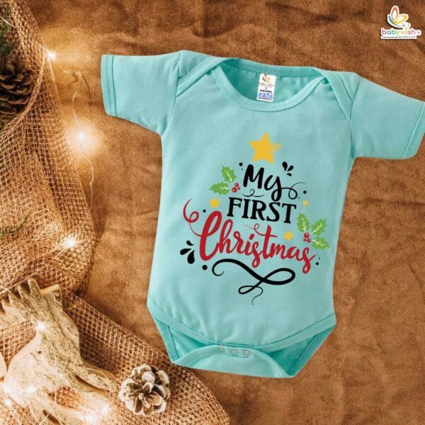 Babywish Christmas Romper Clothes My First Merry Christmas Bodysuits My First Christmas Festivals - Image 2
