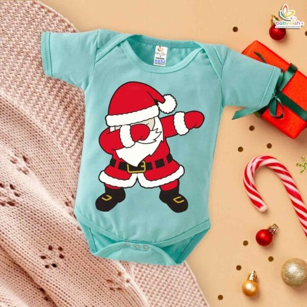 Babywish Christmas Romper Clothes My First Merry Christmas Bodysuits Santa Christmas Dance Print - Image 2