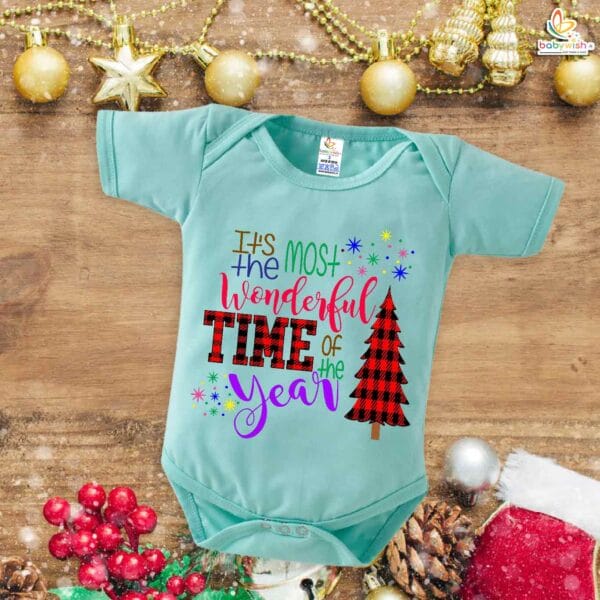 Babywish Christmas Romper Clothes My First Merry Christmas Bodysuits Most Wonderful Christmas of the Year - Image 2