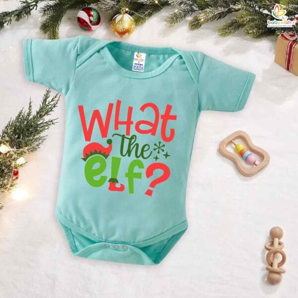 Babywish Christmas Romper Clothes My First Merry Christmas Bodysuits What the Elf - Image 2