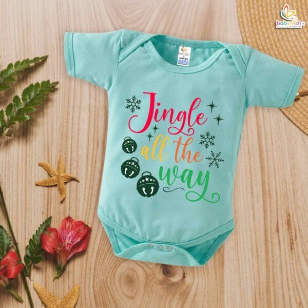 Babywish Christmas Romper Clothes My First Merry Christmas Bodysuits Jingle all The Way - Image 2