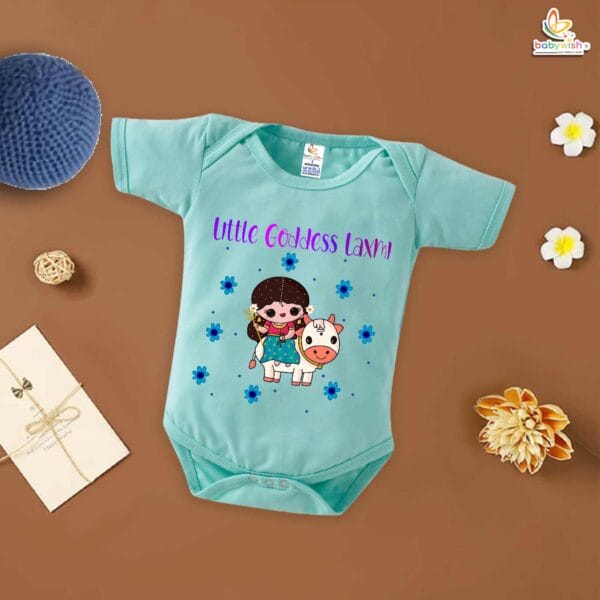 Babywish Baby Navratri Romper Bodysuit My First Dussehra Little Laxmi - Image 4