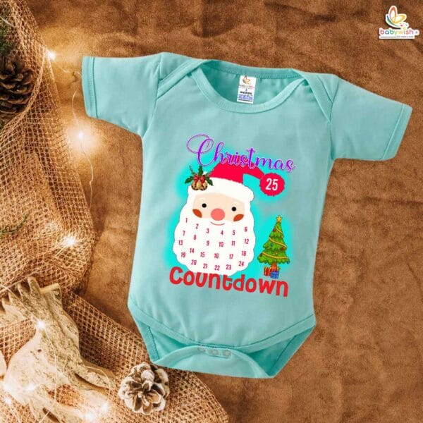Babywish Christmas Romper Clothes My First Merry Christmas Bodysuits Christmas Day Countdown - Image 2