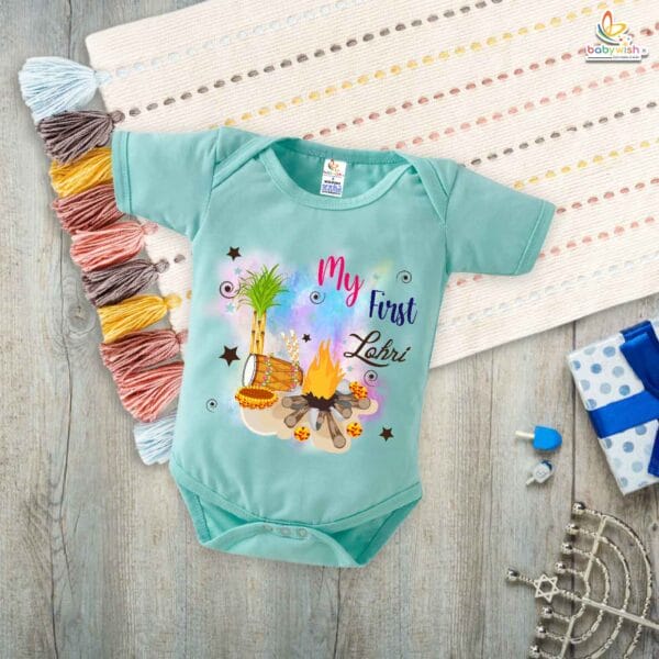 My First Lohri Romper | Happy Lohri Baby Bodysuit | Festive Outfit for Baby Boys & Girls – Babywish - Image 5