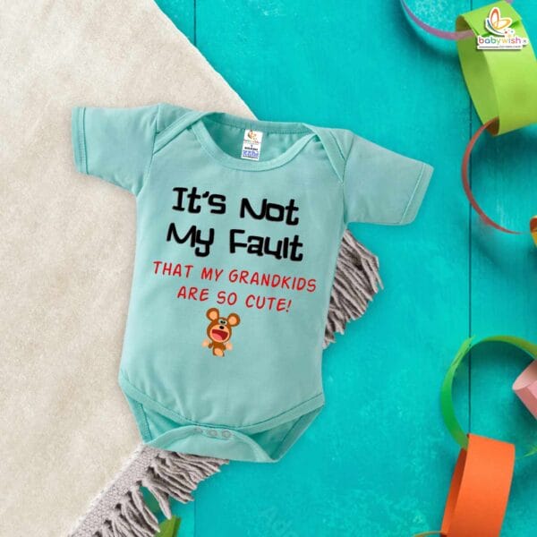 It’s Not My Fault – Cute Baby Romper for Grandpas | Funny Bodysuit for Grandfather and Baby | Babywish - Image 2