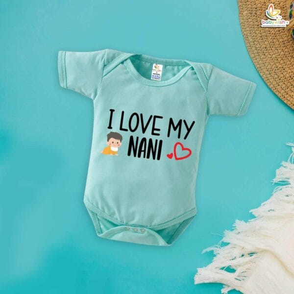 I Love My Nani – Cute Naanu & Naani Baby Romper | Perfect Gift for Grandparents | Babywish - Image 4