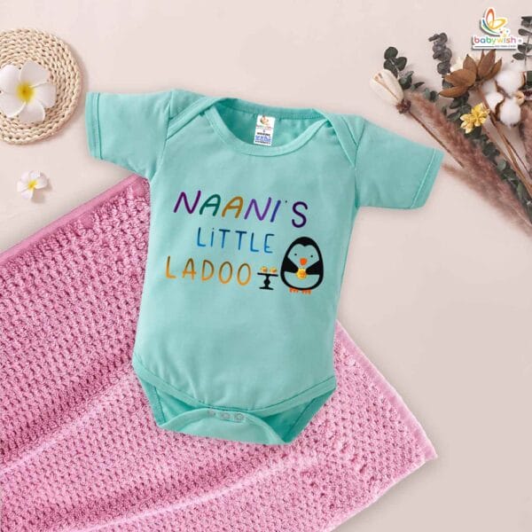 Naani’s Little Ladoo – Adorable Naanu & Naani Baby Romper | Perfect Gift for Naani | Babywish - Image 4
