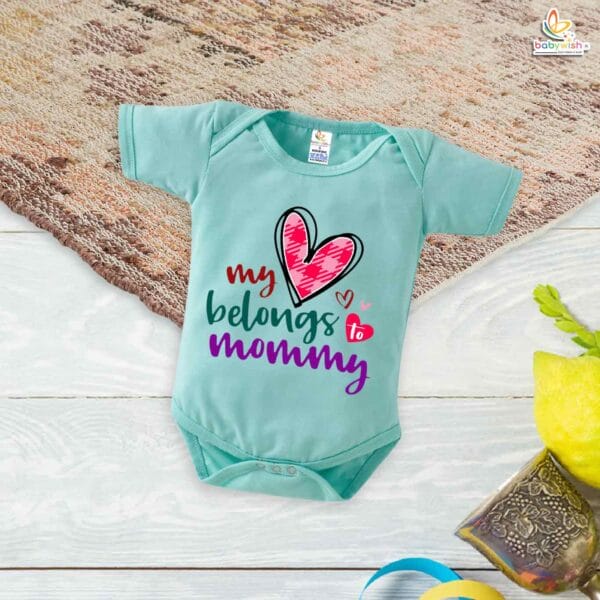 My Love Belongs to Mommy – Cute Mother Romper for Babies | Adorable Baby Bodysuit for Mom | Babywish - Image 4