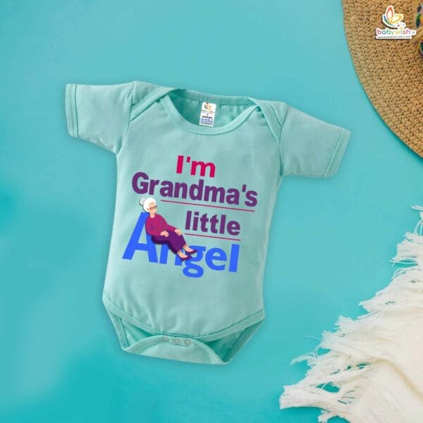 Grandma’s Little Angel – Adorable Grandmother Romper for Babies | Sweet Baby Bodysuit Gift for Grandma | Babywish - Image 2