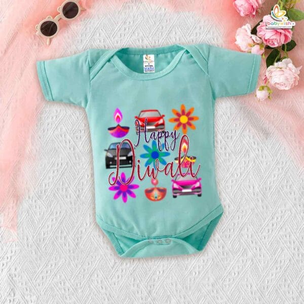 Babywish Baby Diwali Romper Bodysuit My First Diwali Diwali Festivals Celebration - Image 4