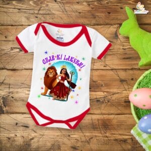 Babywish Baby Navratri Romper Bodysuit My First Dussehra Ghar Ki Laxshami