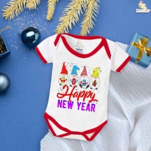 Babywish New Year Romper Clothes My First New Year Bodysuits Santa Wishes Happy New Year 2024 Floral Print