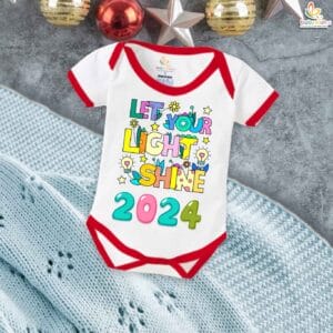 Babywish New Year Romper Clothes My First New Year Bodysuits 2024 Let Your Light Shine