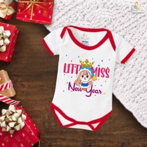 Babywish New Year Romper Clothes My First New Year Bodysuits Little Miss New Year