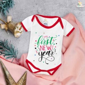 Babywish New Year Romper Clothes My First New Year Bodysuits My First New Year Quotes Printed
