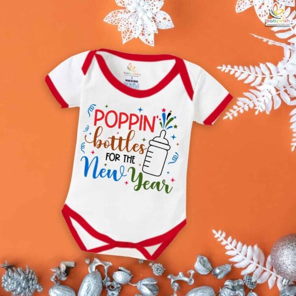 Babywish New Year Romper Clothes My First New Year Bodysuits Poppin Bottles For The New Year