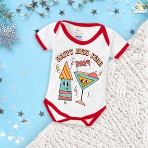 Babywish New Year Romper Clothes My First New Year Bodysuits Happy New Year 2024 Rocket Printed