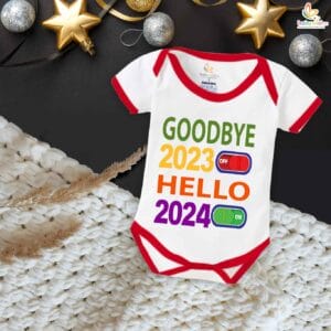 Babywish New Year Romper Clothes My First New Year Bodysuits Goodbye 2023 Hello 2024