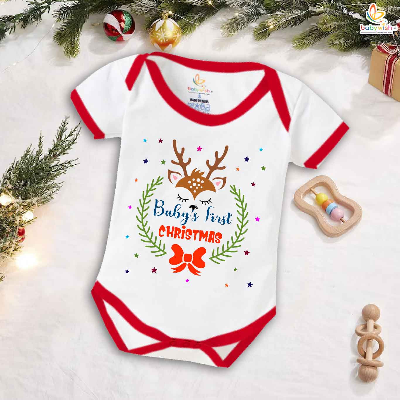 Babywish Christmas Romper Clothes My First Merry Christmas Bodysuits Baby's First Christmas