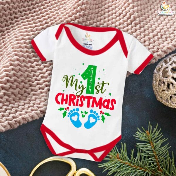 Babywish Christmas Romper Clothes My First Merry Christmas Bodysuits First Christmas Celebrations