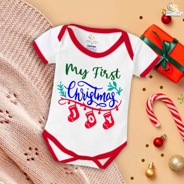 Babywish Christmas Romper Clothes My First Merry Christmas Bodysuits Christmas Joy