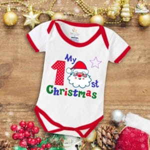 Babywish Christmas Romper Clothes My First Merry Christmas Bodysuits Santa Christmas Prints