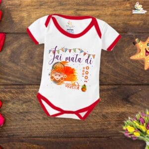 Babywish Baby Navratri Romper Bodysuit My First Dussehra Jai Mata Di Durga Pooja