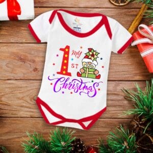 Babywish Christmas Romper Clothes My First Merry Christmas Bodysuits My First Christmas Star Print