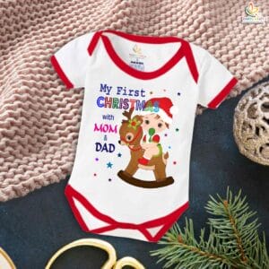 Babywish Christmas Romper Clothes My First Merry Christmas Bodysuits My First Christmas with My Parents