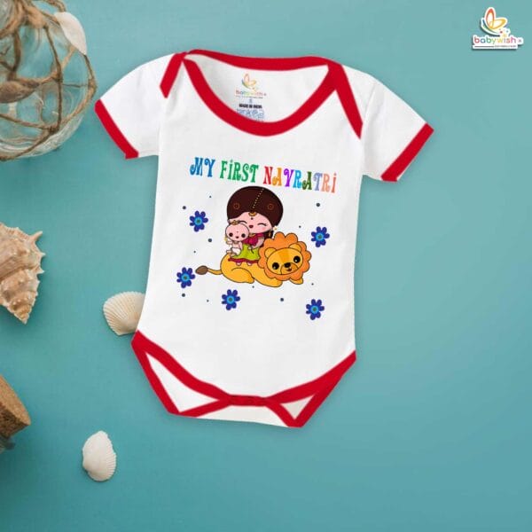 Babywish Baby Navratri Romper Bodysuit My First Dussehra My 1st Navratri Pooja