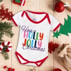 Babywish Christmas Romper Clothes My First Merry Christmas Bodysuits Have a Holly Jolly Christmas
